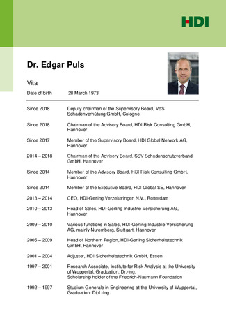 Vita - Dr. Edgar Puls | english